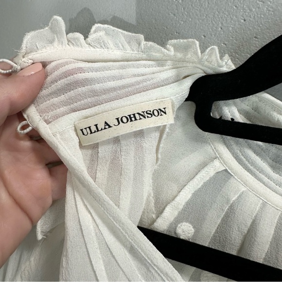 ULLA JOHNSON Darla Silk Embroidered Top - Picture 7 of 8